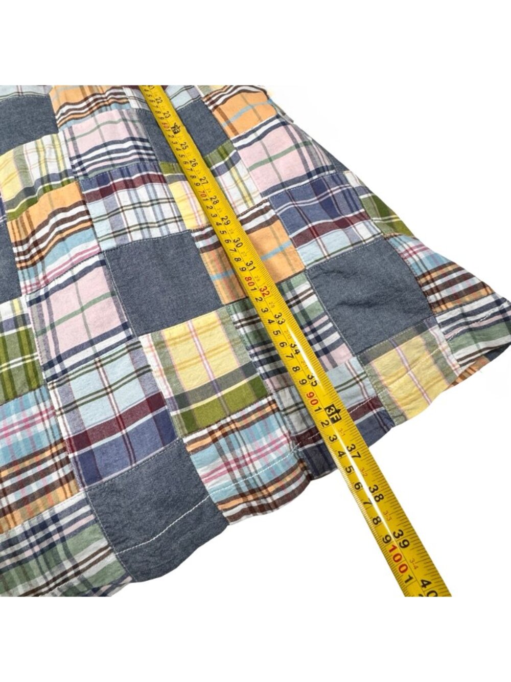 Vintage Y2K Tommy Hilfiger Madras Plaid Patchwork Sundress 2 Cottage - Picture 9 of 15